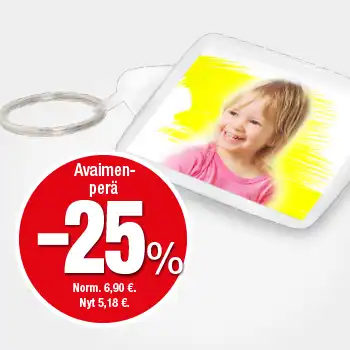 Avaimenperät omalla kuvalla -25%.