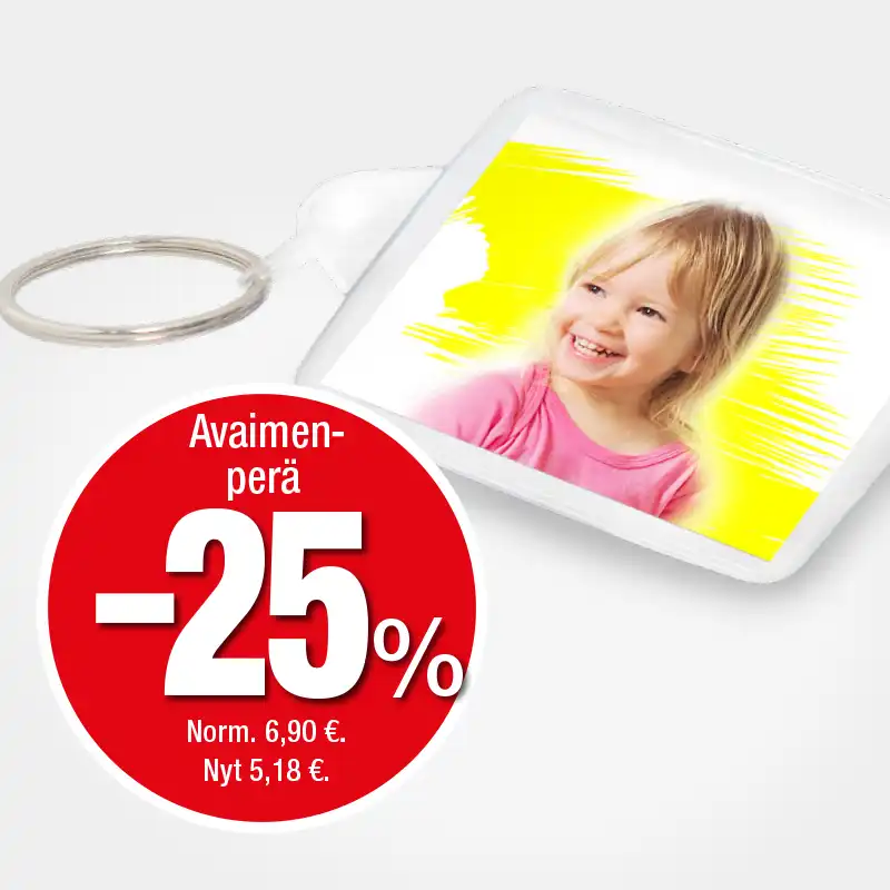 Avaimenperät omalla kuvalla -25%.