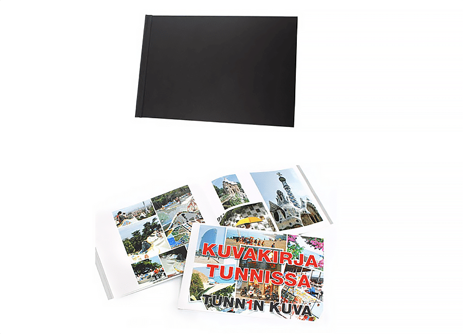 Premium 20x30 cm kuvakirja omalla ohjelmalla Tunnin Kuvalta.