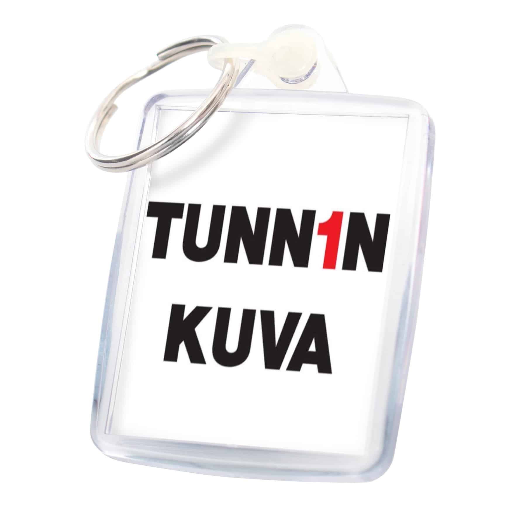 Yrityslahja, avaimenperä kuvalla ja logolla yrityksille Tunnin Kuvalta.